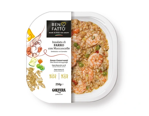 Insalata di farro con mazzancolle